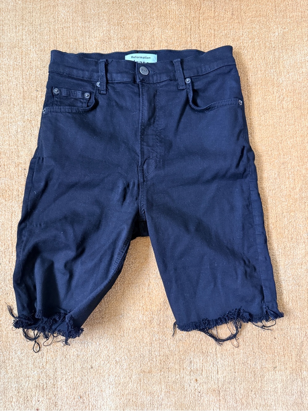 Reformation Black Elsa Shorts - size 28